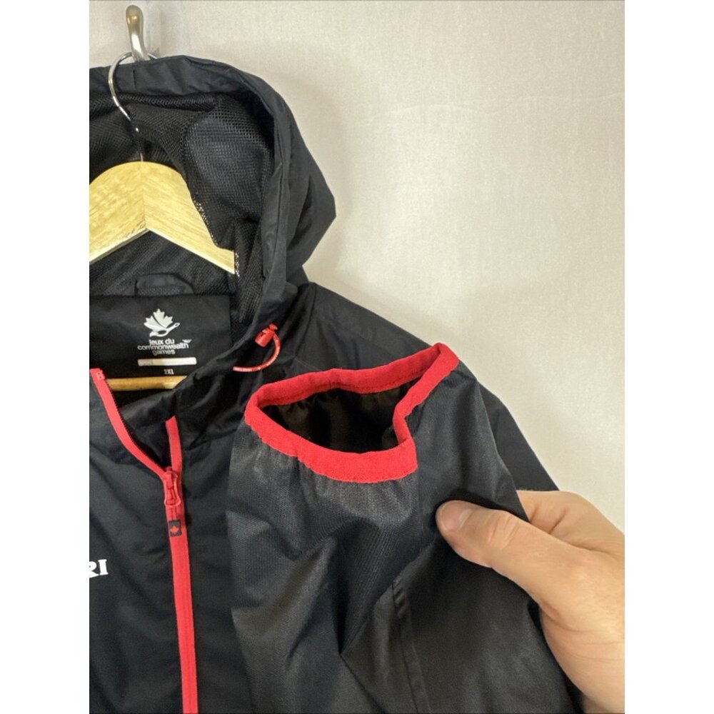 Kukri Team Canada Commonwealth Games Jacket Mens 2XL Reg Black‎ Hooded - Picture 2 of 6